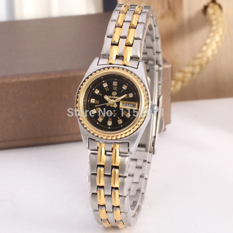 Forsinig женские кварцевые часы прочная Автоматическая нержавеющая сталь браслет