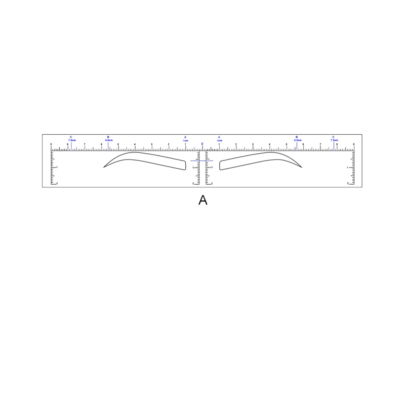 Мануального татуажа бровей линейка для Стикеры смываемая Татуировка s