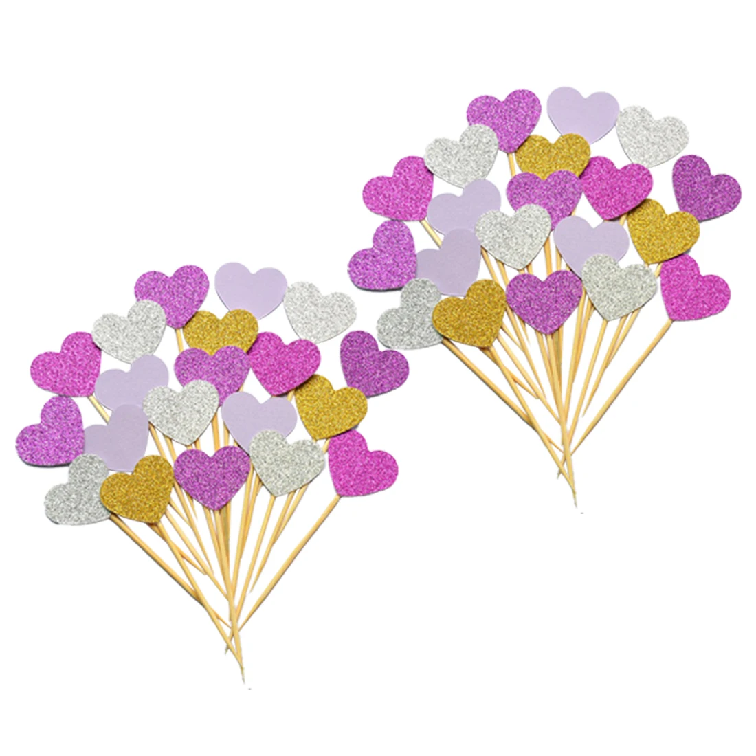 10 шт ручной работы прекрасный розовый капкейк сердечко Toppers торты для вечеринок