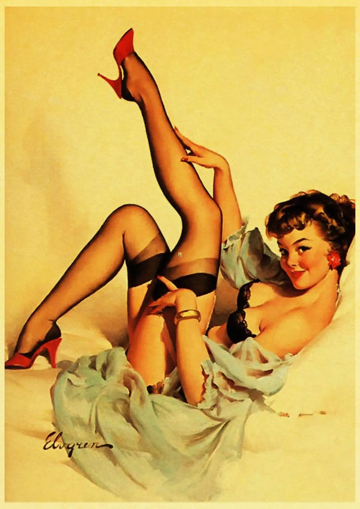 Pin up Girl винтажные плакаты принты настенная живопись Высокое качество декор плакат настенная живопись украшение дома
