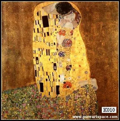 

The Kiss By Gustav Klimt famous handmade oil painting reproduction 100% hand painted Famous Gustav Klimt paintings