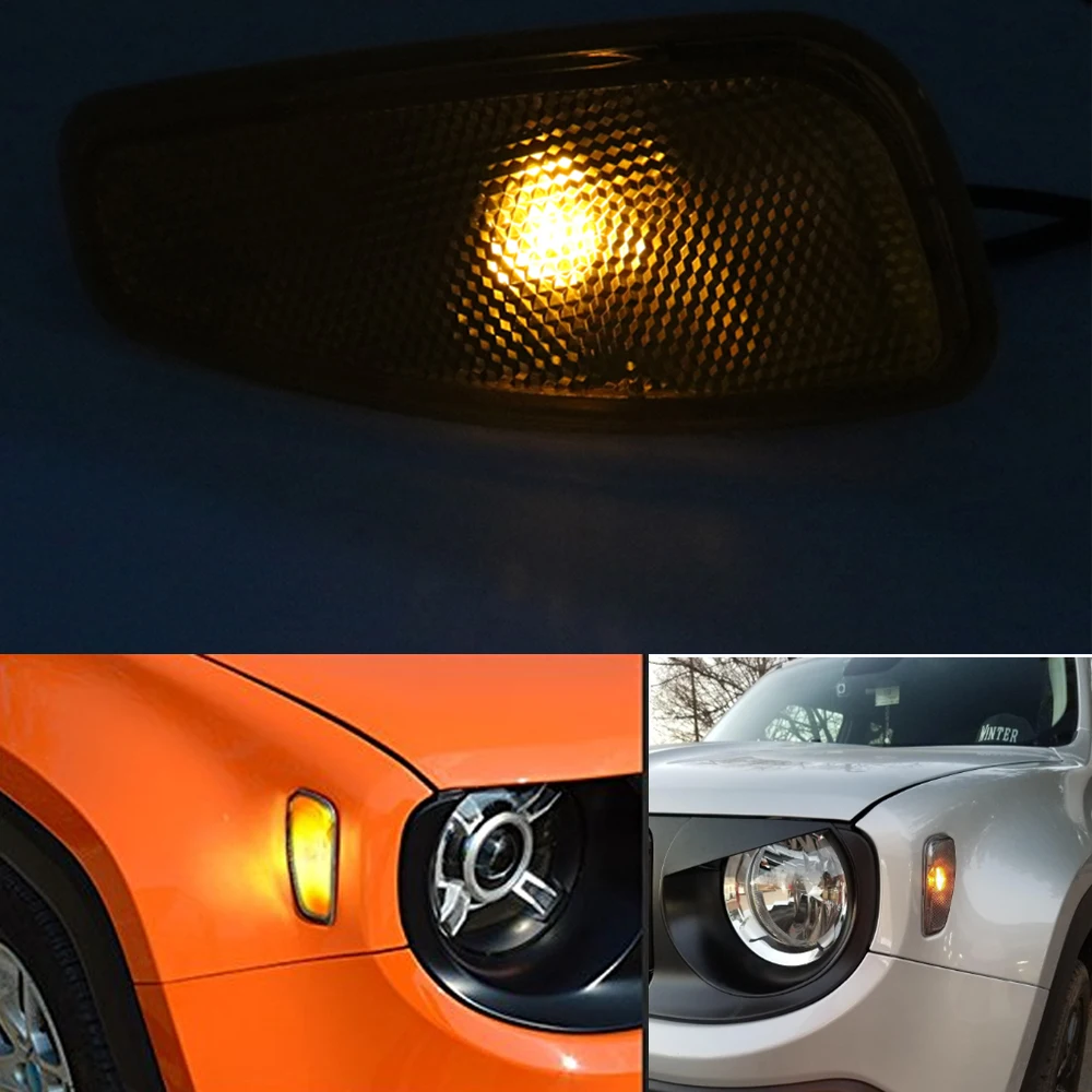 Для Jeep Renegade светодиодный фонарь для парковки с поворотным сигналом Крышка