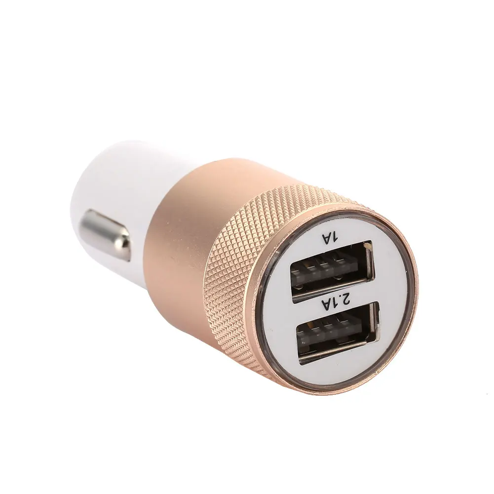 Универсальный DC 12-24V 2.1A 2 в 1 USB2.0 автомобильное зарядное устройство розетка Зажигалка USB розетка для автомобиля Plug and Play золото/розовый/черный