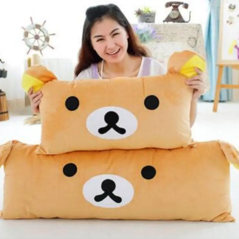 Огромный Размеры 65 см & 95 медведь Rilakkuma Плюшевый игрушки подушки плюшевые Teddy Bear Eazy