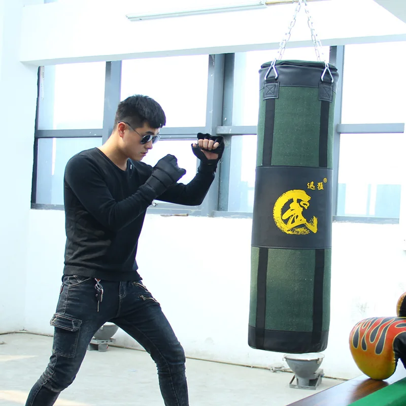 Зеленая пустотелая 80/100/120 см тренировочная сумка для фитнеса бокса штамповка