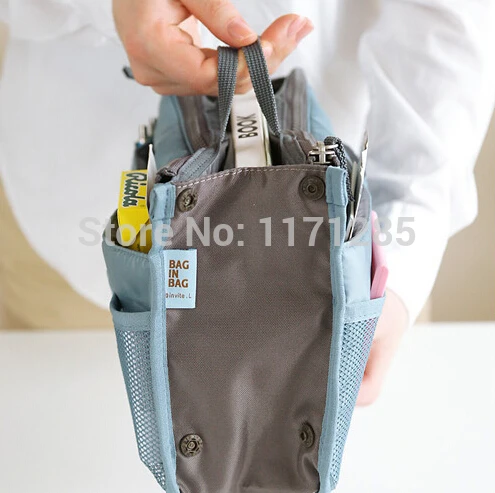 Bag In Double Zipper Portable Multifunctional Travel Pockets Handbag Storage Fadish Cosmetic Makeup Wash |