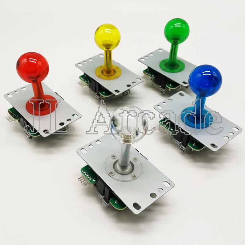 Прозрачный кристалл аркадный джойстик копия Sanwa палка с Овальный Кристалл мяч 5PIN