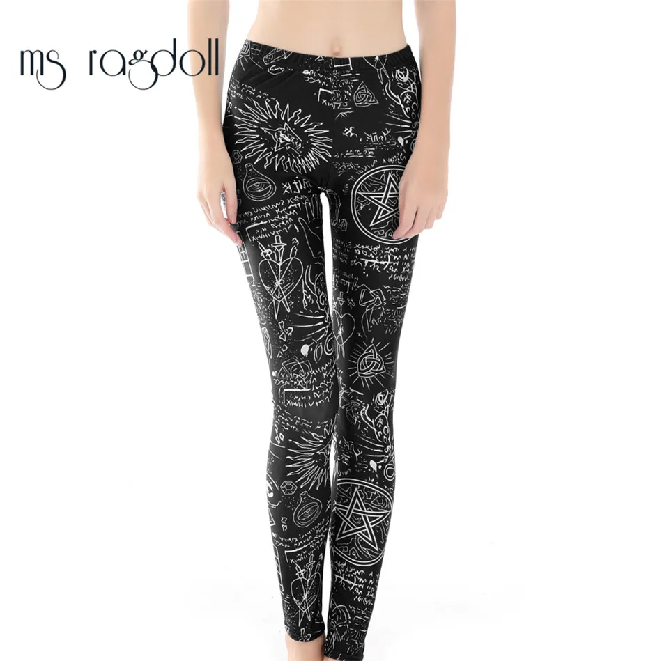 Новинка 2017 года женские с высокой талией черный Леггинсы для женщин плюс размеры