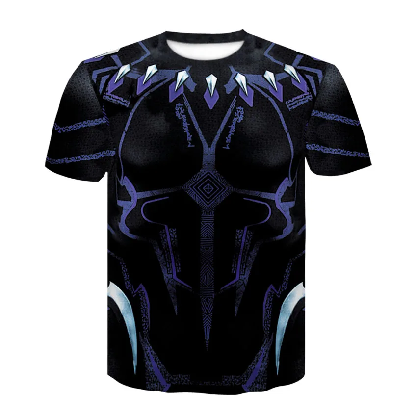Мужские компрессионные рубашки с рукавом реглан и черной пантерой футболки 3D
