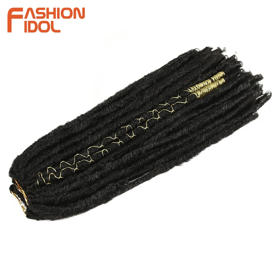 Мода IDOL Faux Locs волосы крючком косички 20 дюймов мягкие натуральные Kanekalon синтетические волосы для наращивания 10 стендов/упаковка богинские волосы