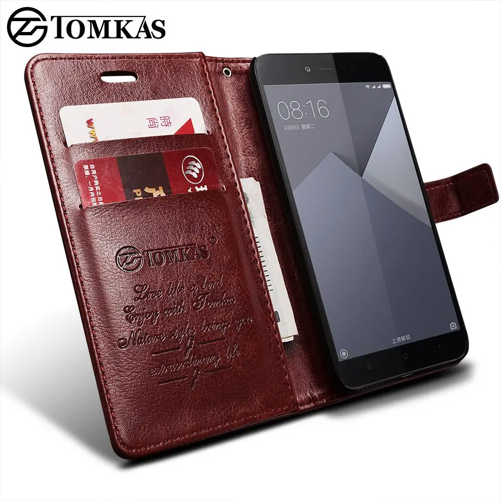 TOMKAS чехлы-флип для Xiaomi Redmi Note 5A Чехол кожаный кошелек карта карман чехол-подставка