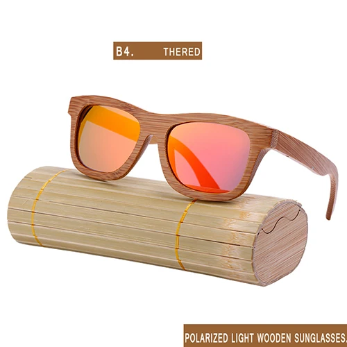 C4 AZB, новинка,, ручная работа, бамбуковые, деревянные солнцезащитные очки, для женщин и мужчин, поляризационные солнцезащитные очки, Gafas DE sol, винтажные, с защитой от ультрафиолета - Цвет линз: C4