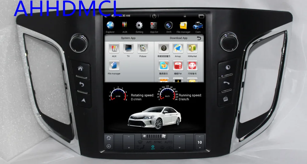 Автомобильный ПК PAD Tesla стиль мультимедийный плеер Android 7,1 gps навигация для hyundai iX25 Creta