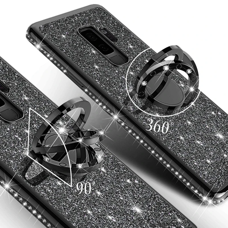 Luruxy Shockproof Clear Ultra Thin Soft TPU Bling Plating Glitter Case Cover For Samsung Galaxy S8 S9 Plus S8+ S9+ Bags |