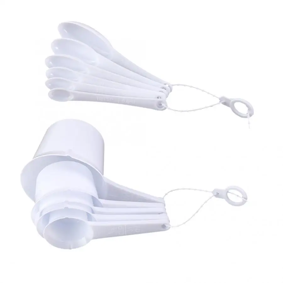 11 шт Пластиковые мерные ложки чашки со шкалой кухонные столовые ручки аксессуары