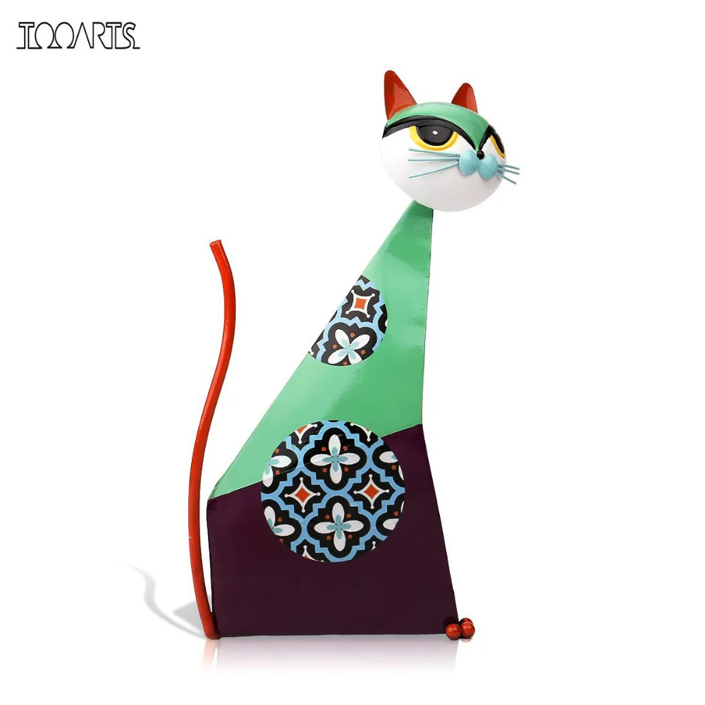 Tooarts Fortune скульптура кошки металлическая настоящая железная абстрактная крафт