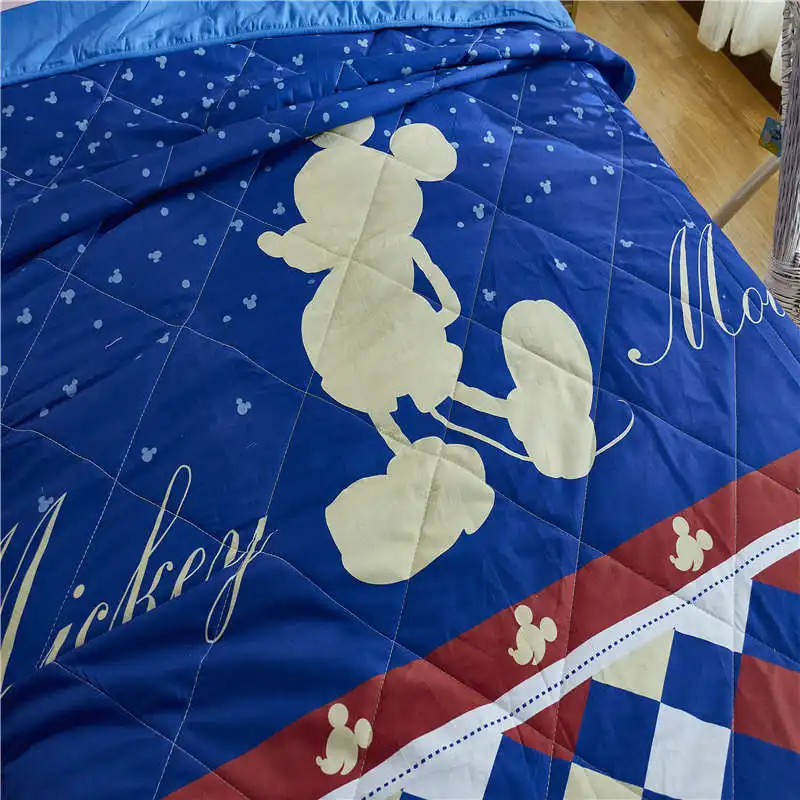 Disney аутентичный мультфильм Синий Минни Микки Маус Мягкое хлопковое одеяло пледы