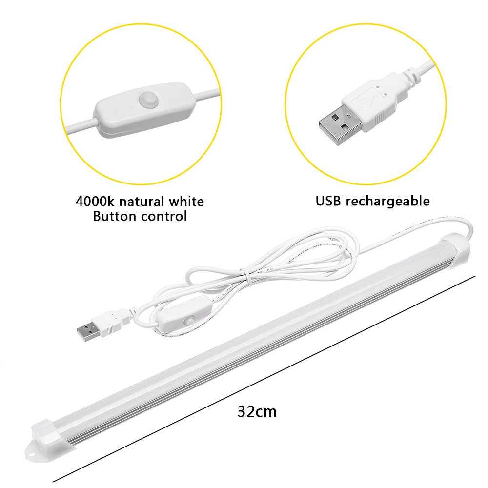 1/2/4 штук в наборе USB подсветка для шкафов гардероб шкаф с выдвижными ящиками светильник светодиодный Кухня Освещение в помещении 5W 4000K 1,8 m ночные огни