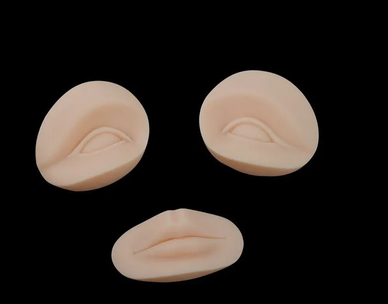 Высокое качество 3D для практики перманентного макияжа манекен голова с 2 шт глаза+ 1 шт губ Татуировки