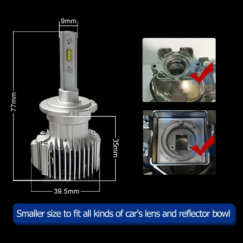 Автомобильные фары D2S Led D2R лампы D1S D3S D4S D1R D3R D4R 72W фары для 8000LM авто фары 6000 К белый свет 12 В Led дальнего света для передней фары автомобиля