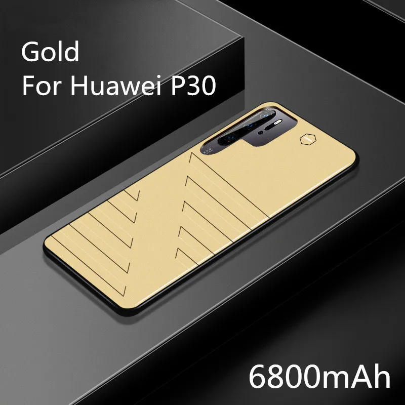 Чехол для аккумулятора Leioua 6800 мАч, внешний аккумулятор для huawei P30 30 Pro, отдельный Ультратонкий чехол для телефона, чехол для зарядного устройства - Цвет: For P30 Gold