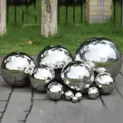 Глянцевый блестящий шар из нержавеющей стали, сферическое зеркало, полый шар для дома, сада, декоративные принадлежности, орнамент 19 мм  300 мм