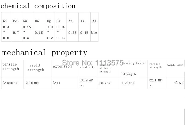 

10mm 6061 T6 al aluminium solid round bar rod