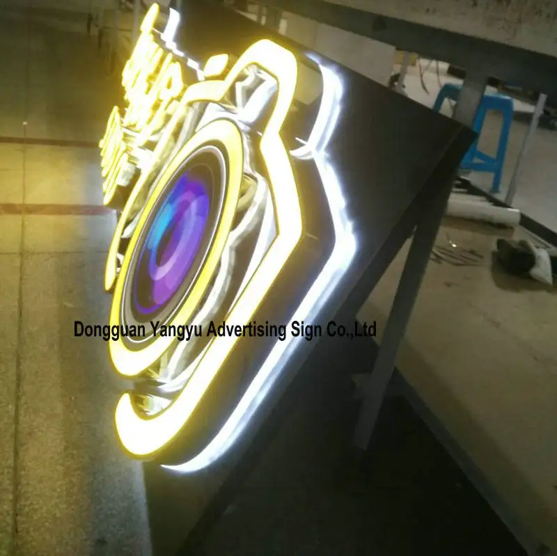 

Waterproof advertising illuminated letters signs 3D channel letters backlit and front lit letters