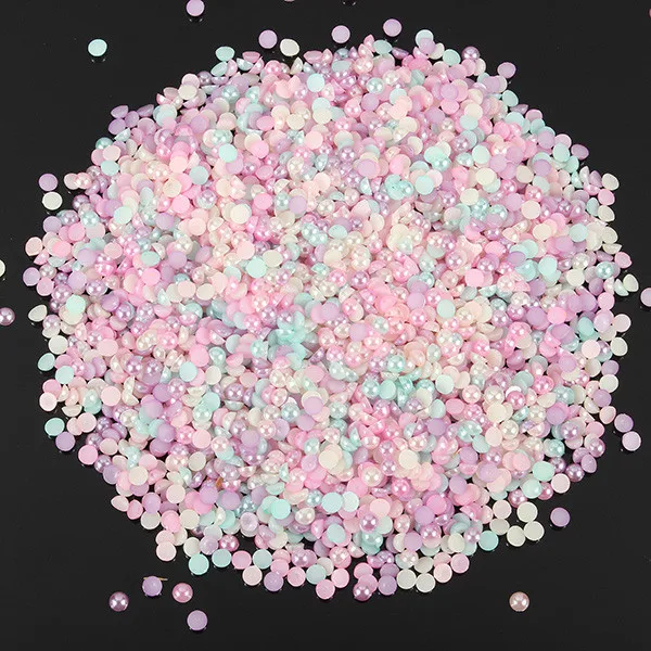 3000 шт./лот 4 мм жемчужные Плоские скрапбукинг украшения для поделок ювелирные