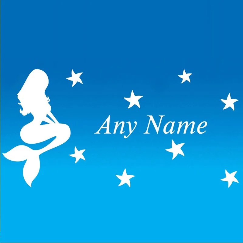 Новые звезды и сексуальные наклейки на стену русалки для детской спальни сделай