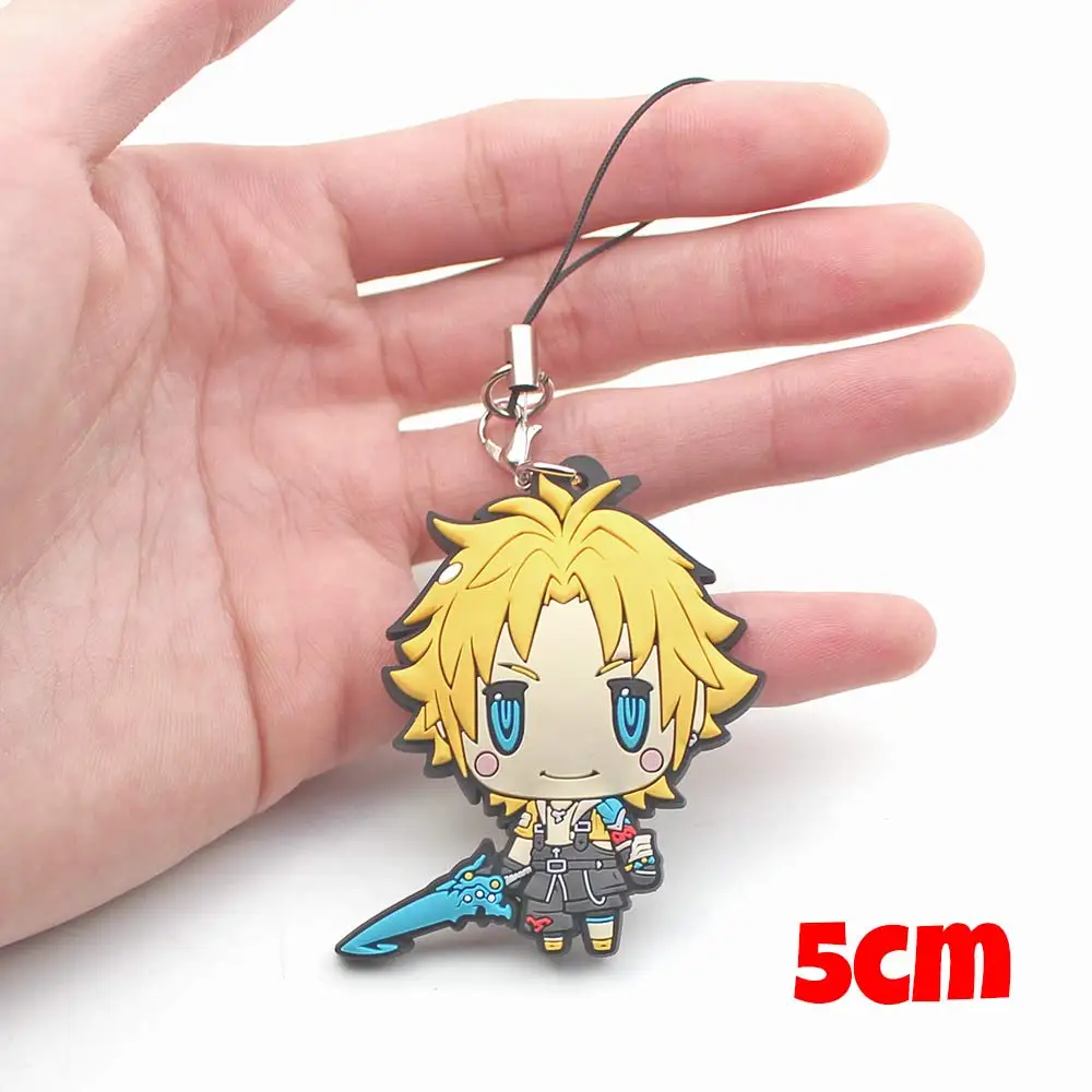POFUNUO игра Final Fantasy Cloud Prompto Noctis символ ПВХ подвеска ручной работы брелок кольцо