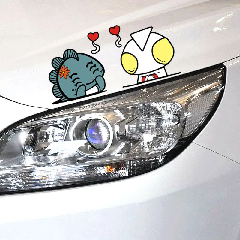 Алиавто мультяшная Автомобильная наклейка и Altman крышка царапины Смешные