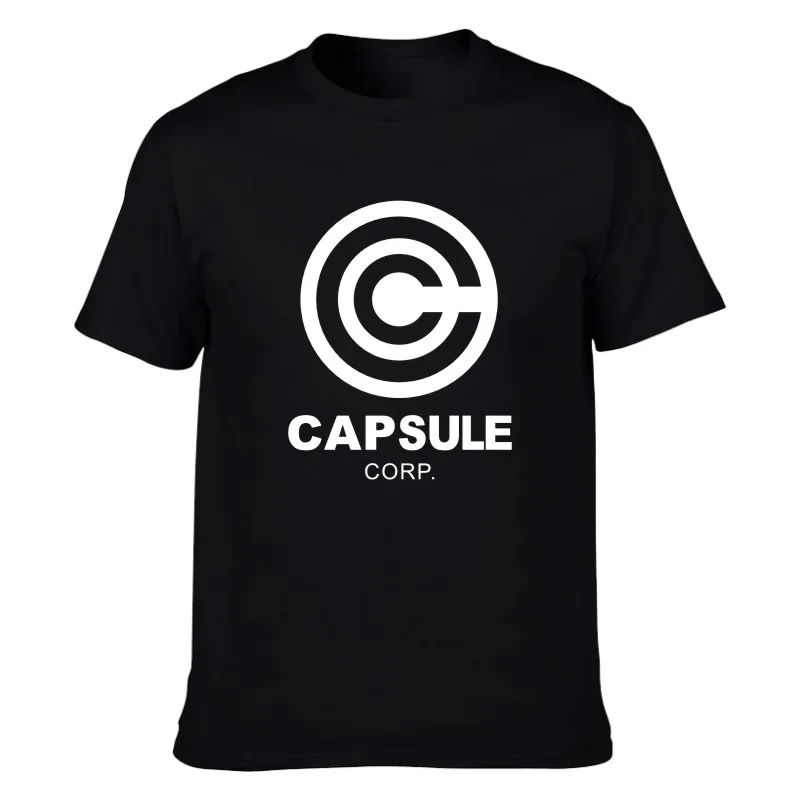 RJJR Dragon Ball Z CAPSULE Fashion Men t shirt Male Casual Tops Short Sleeves Letter Printing Tee RJ202 | Мужская одежда