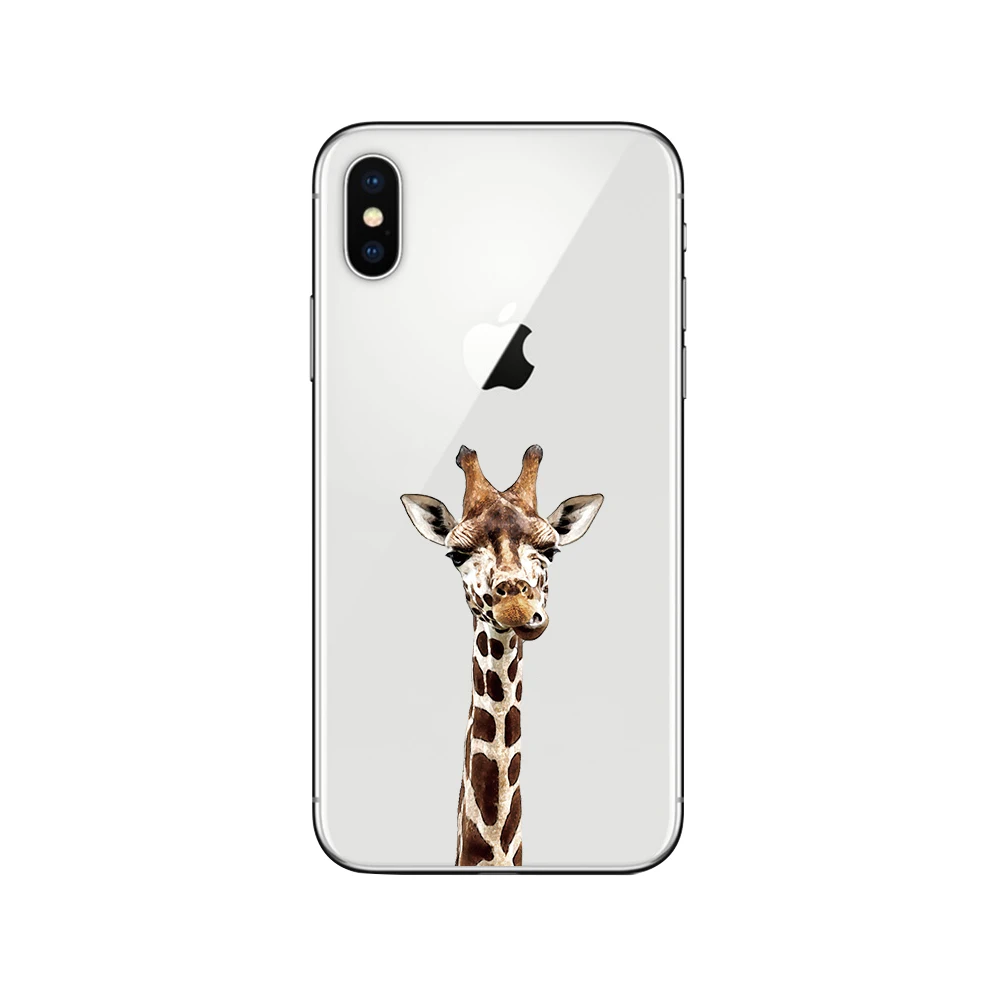Чехол ciciber для iphone 7, 8, 6, 6S Plus, 5S, SE, X, XR, XS MAX, мягкий силиконовый чехол из ТПУ для iphone 11 Pro, Max, чехол для телефона с изображением животных, жирафа - Цвет: WM00866