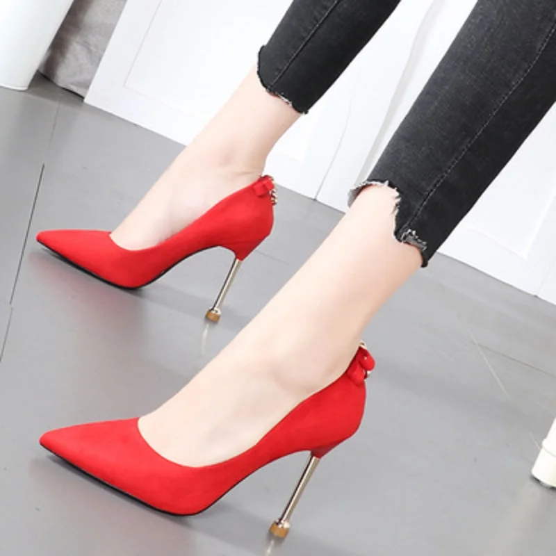 2019 Весенняя Новинка острым Обувь на высоком каблуке пикантные Туфли высоких