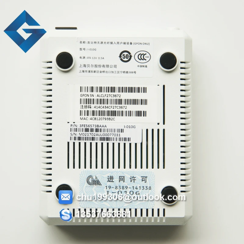 30 шт./партия оригинальная модель GPON ONU Alcatel Lucent Bell FTTH ONT с 1 портом GE ethernet входом SC/UPC