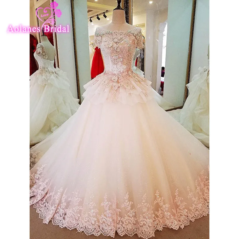 AOLANES сексуальное бальное кружевное свадебное платье 2018 романтическое для
