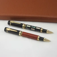 jinhao 650 luxury rollerball pen rose wood barrel black cap golden clip ballpoint pen roller ball pens for gift free shipping
