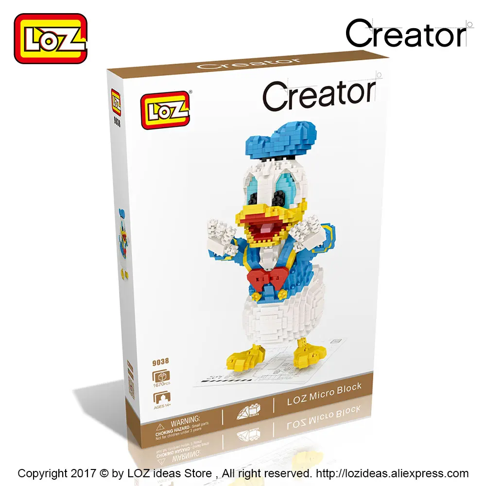 Микроблоки LOZ милые Мультяшные фигурки животных аниме алмазные строительные