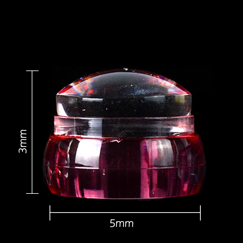 1 набор прозрачных желейных стемпер для ногтей силиконовых головок с 2 шт