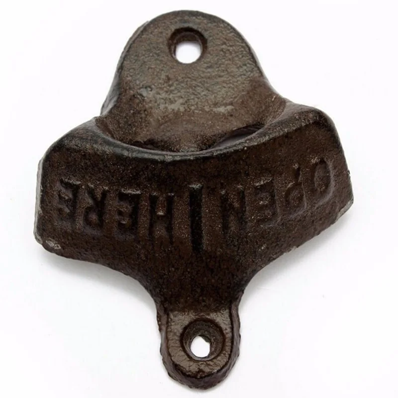 QuickDone Vintage Wall Beer Opener Iron Mounted Bar Glass Bottle Cap Kitchen Party Supplies Gift AKC5025 | Дом и сад