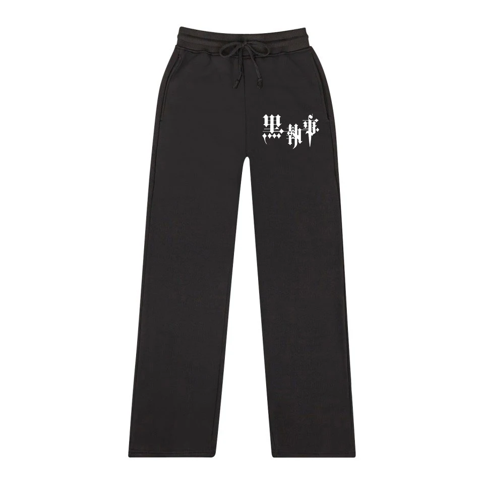 Женские спортивные брюки с рисунками из мультфильмов черные Батлера весна 2019