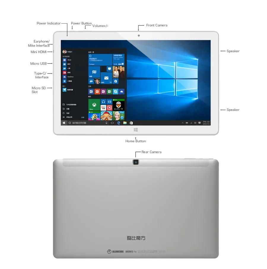 AlldoCube Iwork10 Pro Windows10+ Android 5,1 двойная ОС планшетный ПК 10," ips 1920*1200 Intel Z8350 Четырехъядерный 4 Гб ram 64 Гб Rom