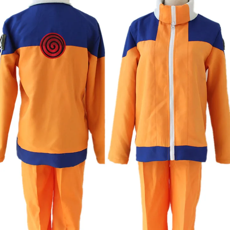 Adult Naruto Uzumaki Shippuden 1st Generation Ninja Uniform Cosplay Costume Childhood clothes cartoon jacket pants for Halloween |