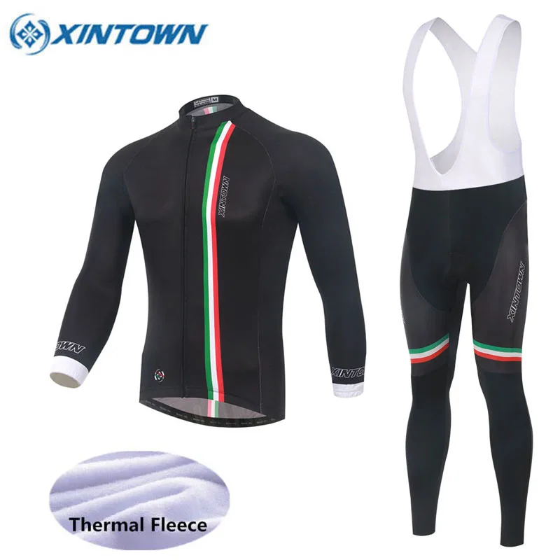 Зима 2018 итальянские командные велосипедные комплекты из Джерси с длинным
