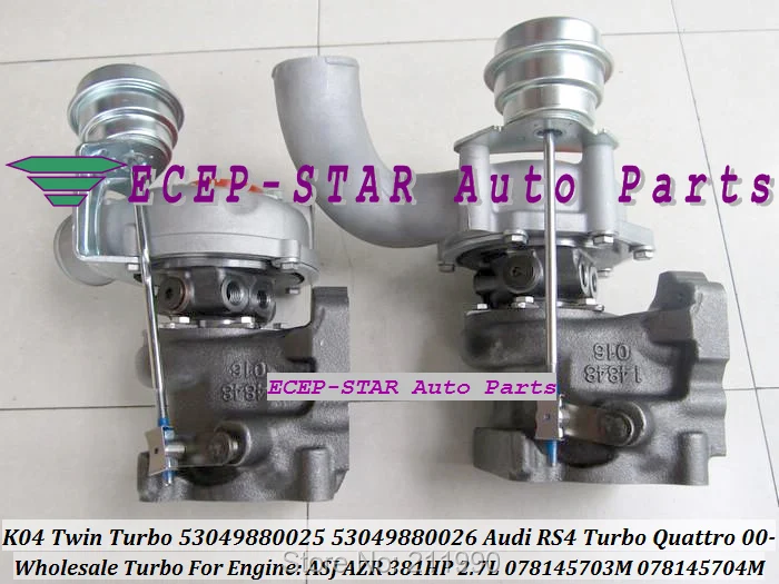Новинка модель K04 Twin Turbo 53049880025 53049880026 53049700025 фотолампа для Audi RS4 53049700026 ASJ AZR 381HP 2000