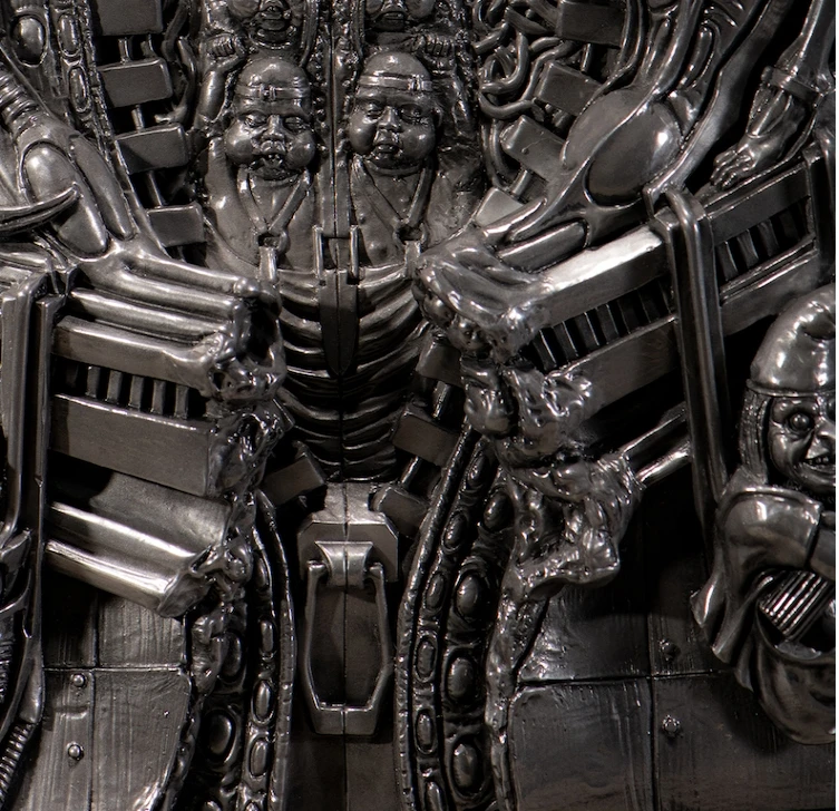 7kg43cm* 37 см H R. Giger коллекция искусства холодного литья алюминия 3D тиснение Декоративная скульптура инопланетянин настенные картины