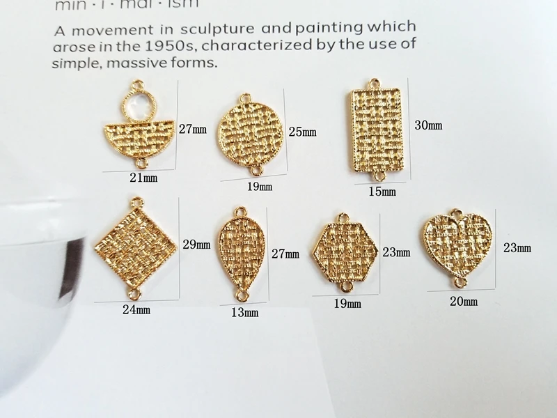 Diy серьги аксессуары медный сплав технологии Тканые Сетки домашние двойные Подвесные серьги геометрической формы материал