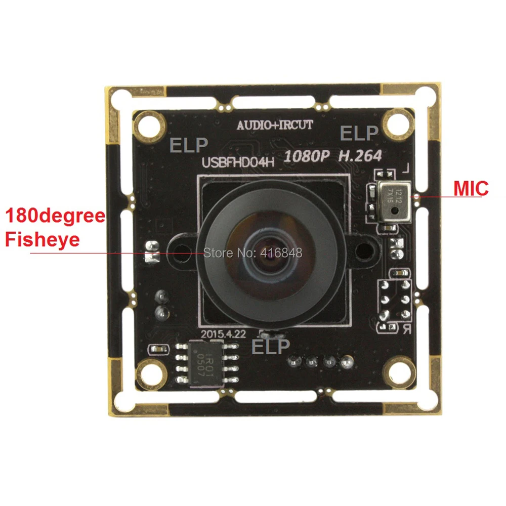 2MP cmos AR0330 H.264 широкий угол 180 градусов Рыбий глаз android usb модуль камеры 1080P
