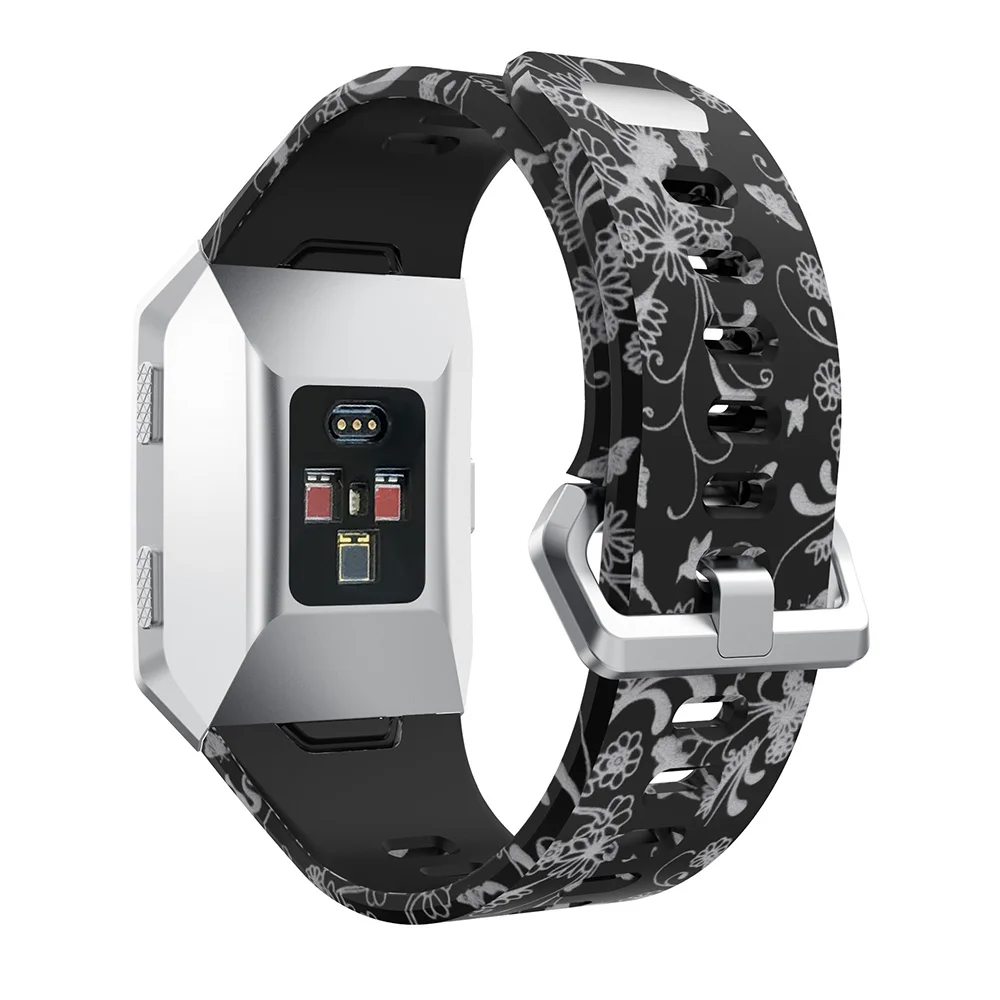 Силиконовый ремешок для Fitbit Ionic smartwatch спортивный Модный узор наручный ремешок фитнес Замена для Смарт Браслет умный браслет
